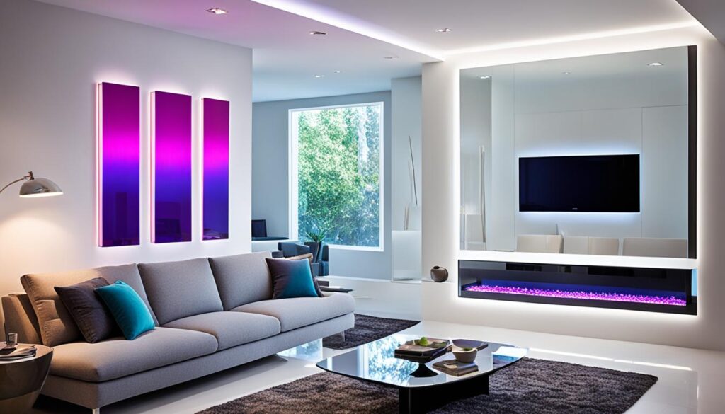 Luces led detrás de espejos