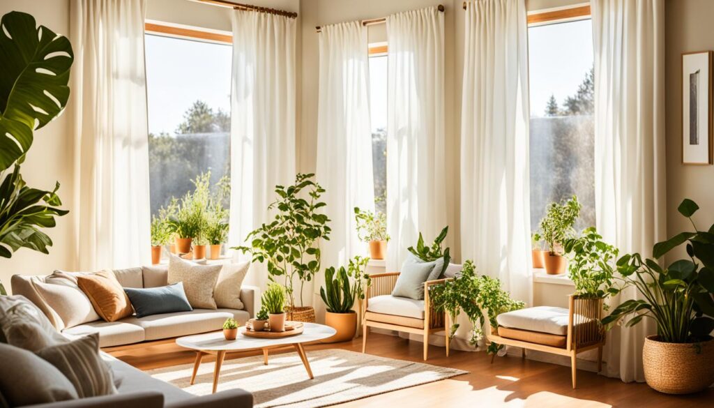 decoración con luz natural