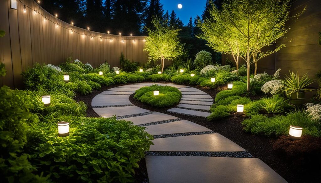 iluminación jardín