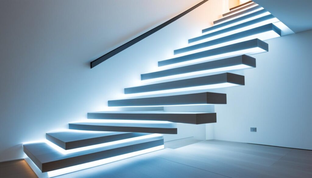 luces LED de cortesía en escaleras