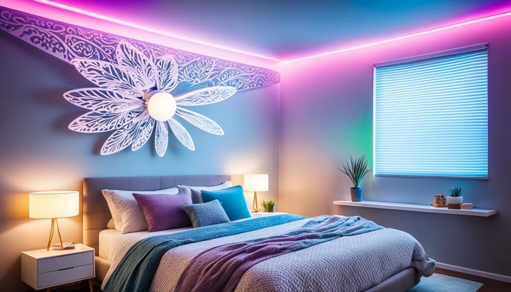 luces LED en ventiladores