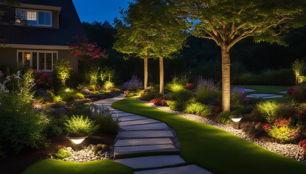 luces solares para jardín