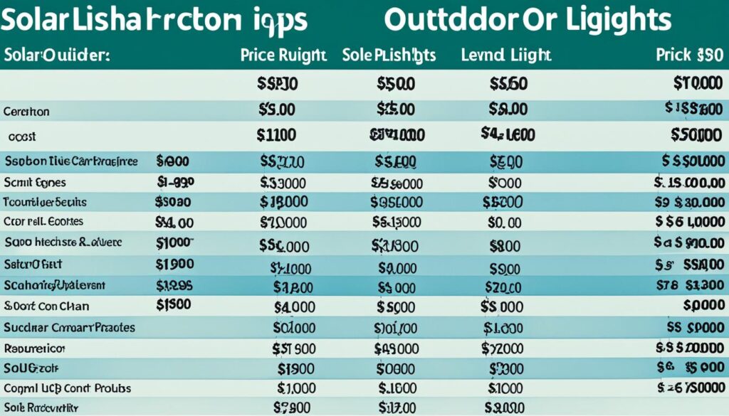 precio de las lámparas solares
