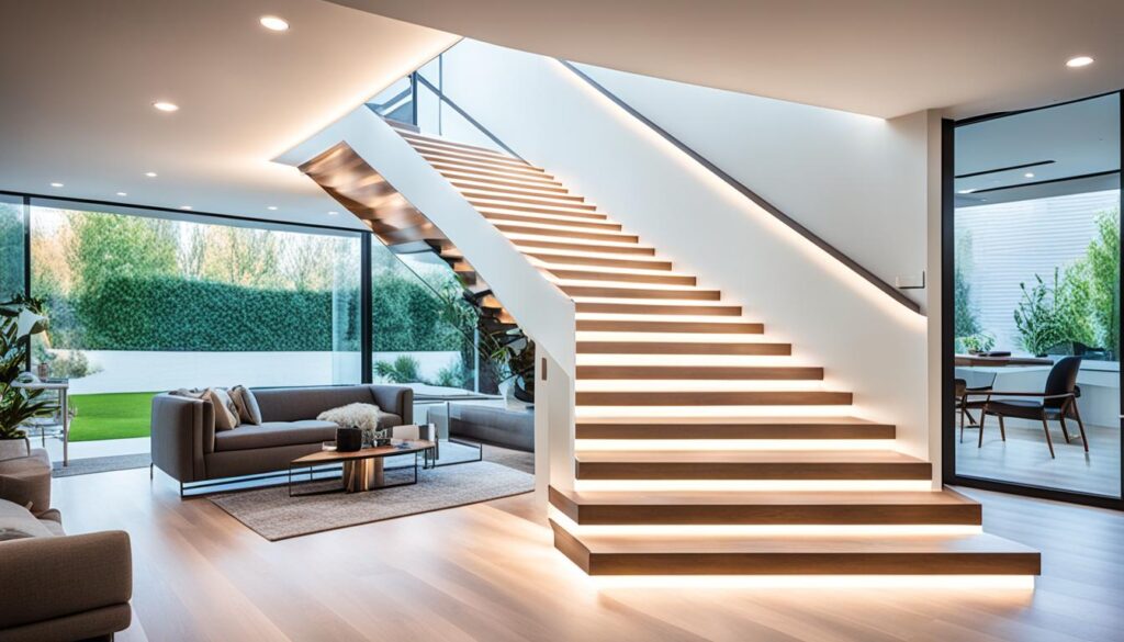 tiras led escalones salón