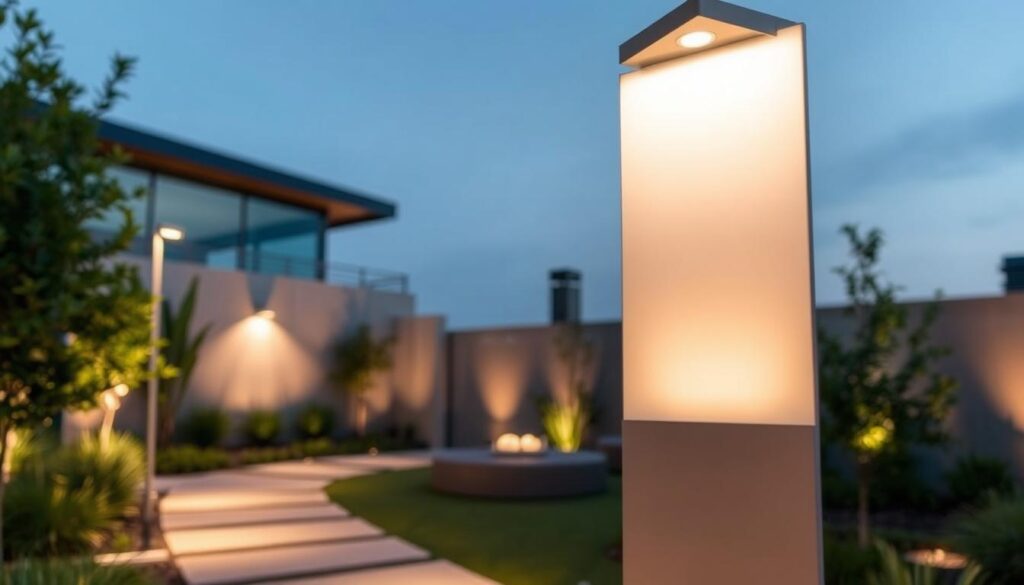 iluminación exterior minimalista