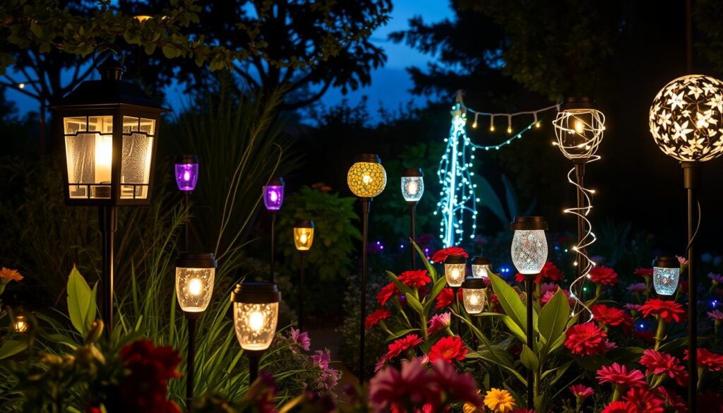 luces solares para jardín