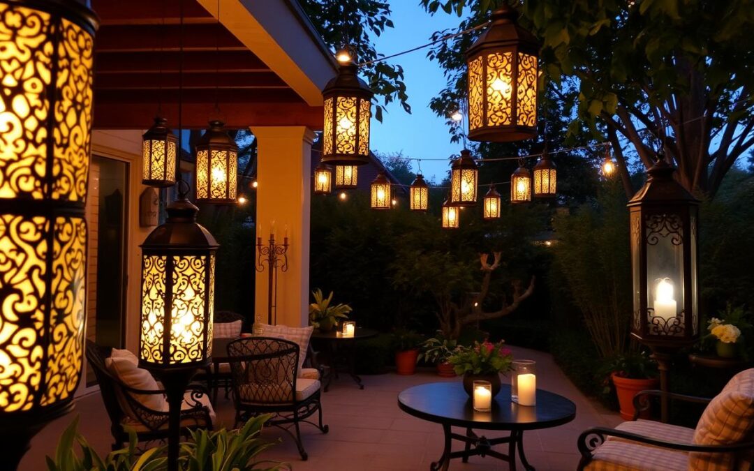 Descubre los mejores faroles decorativos para patios