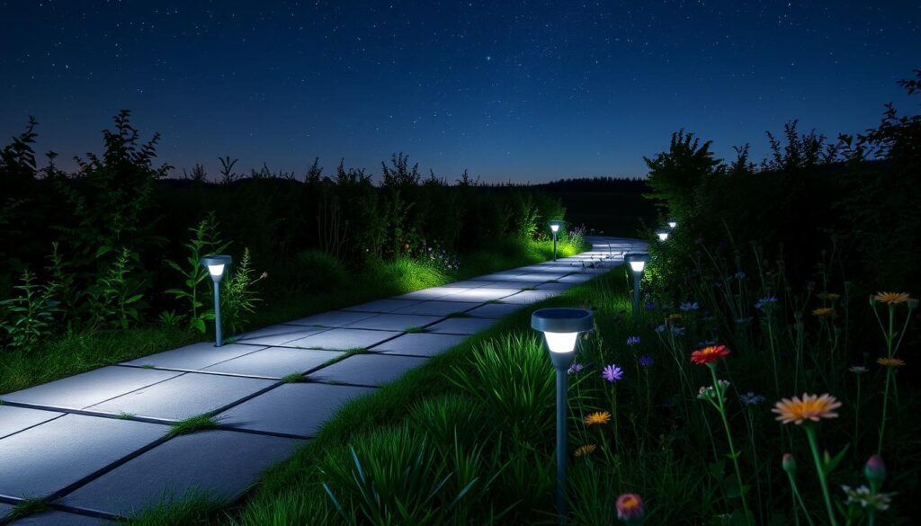iluminación ecológica para senderos