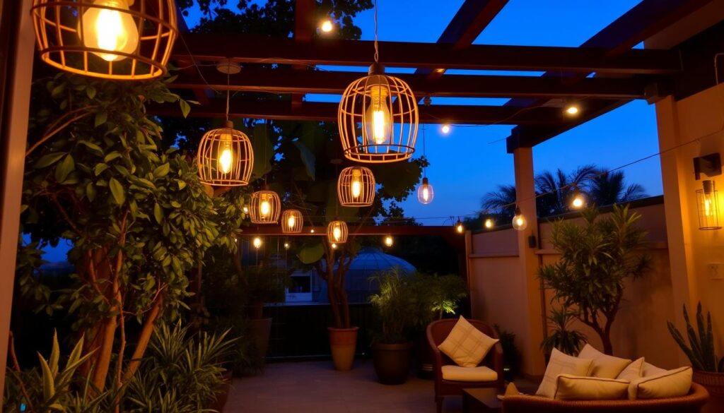 iluminación exterior para terraza