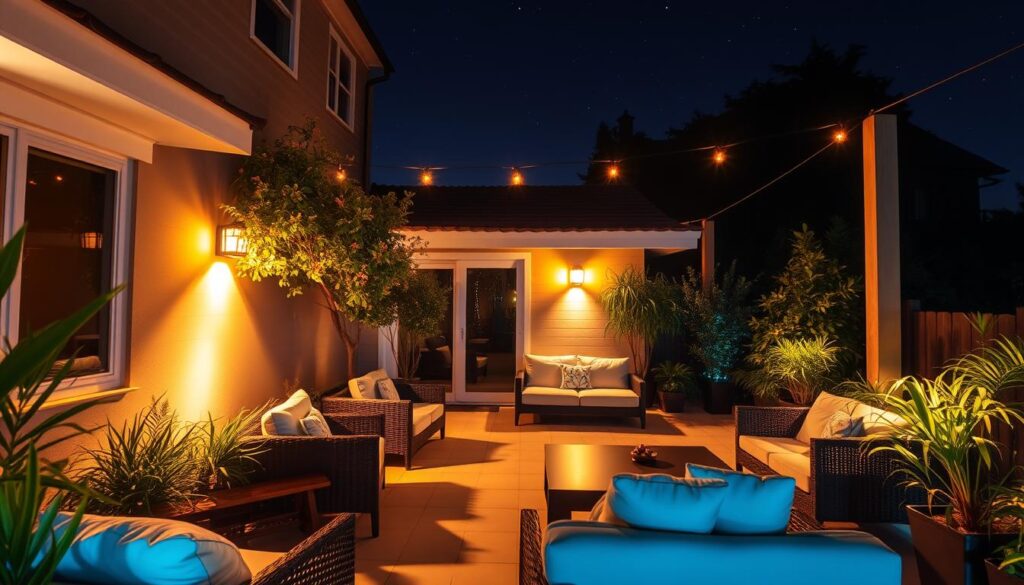 iluminación led patio