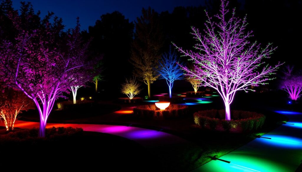 iluminación paisajística LED