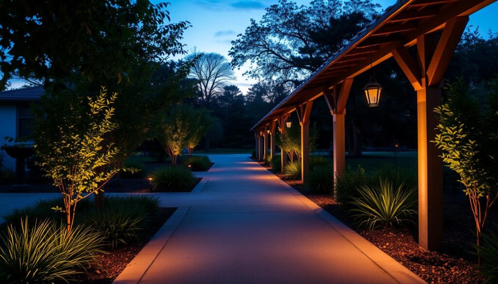 iluminación solar exterior