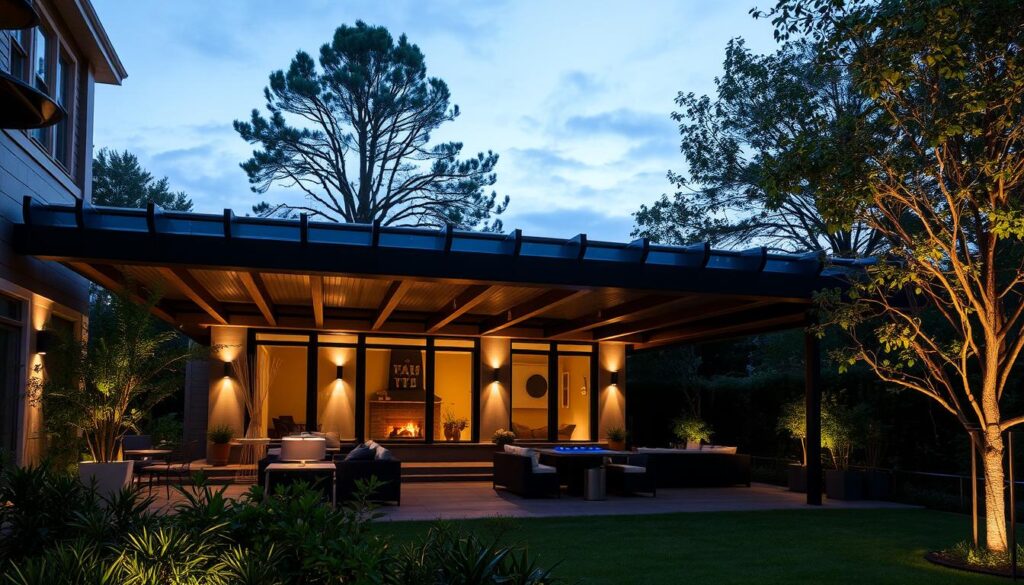 iluminación solar exterior