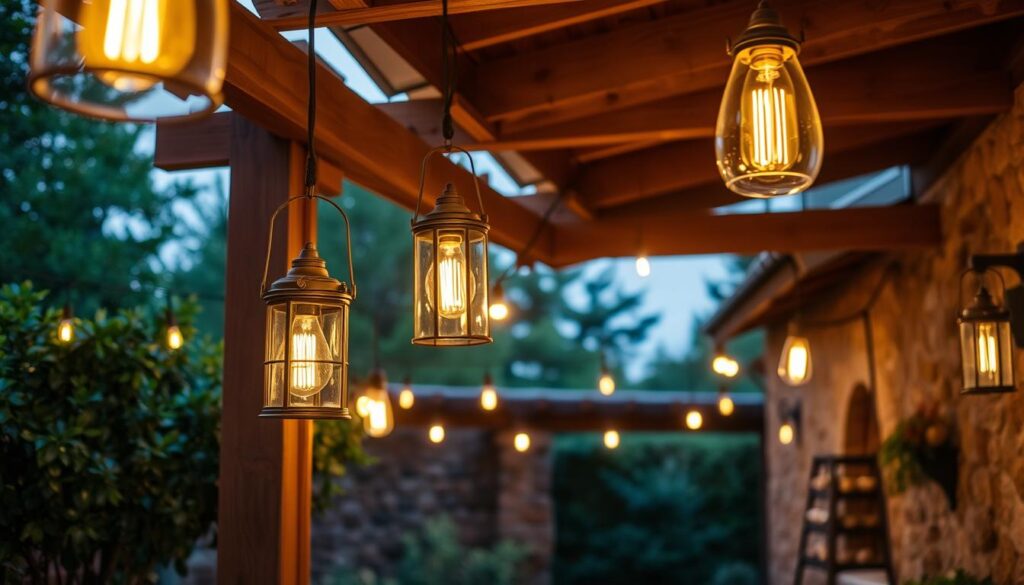 iluminación vintage exterior