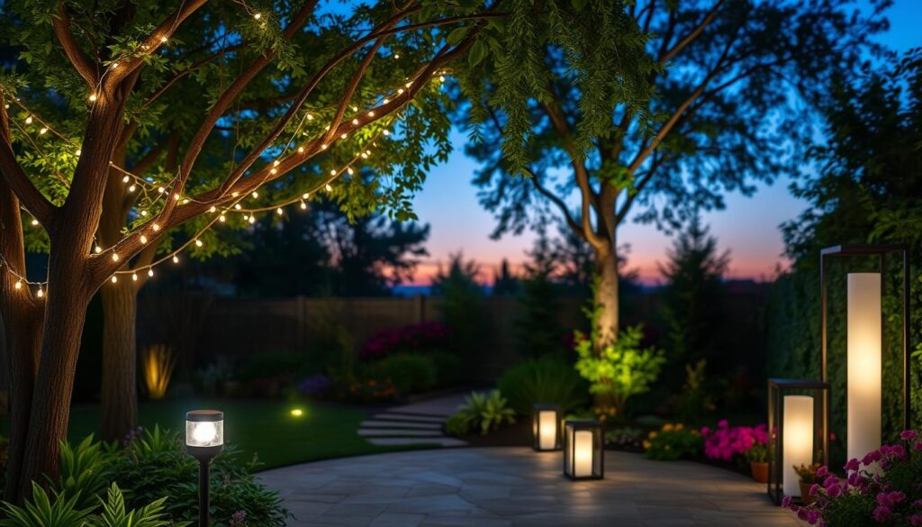 luces LED para jardín